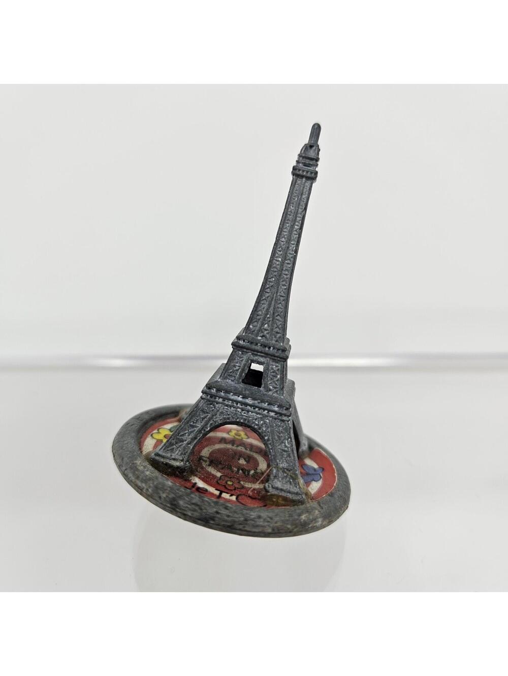 Super RARE! Vntg Eiffel Tower French Finger Spinning Top By Veronique Lemesle